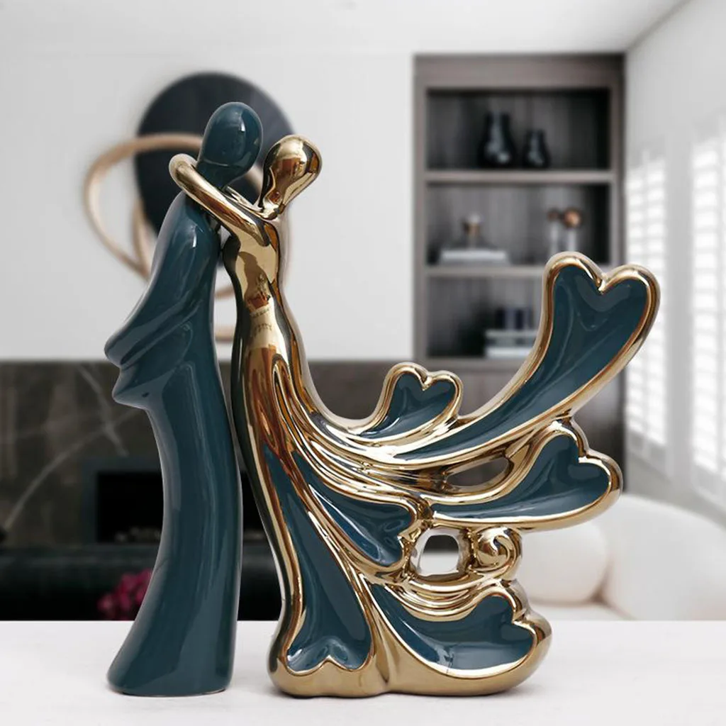 

Ceramic Tabletop Sculpture Desktop Decoration Love Passionate Figurine Decor