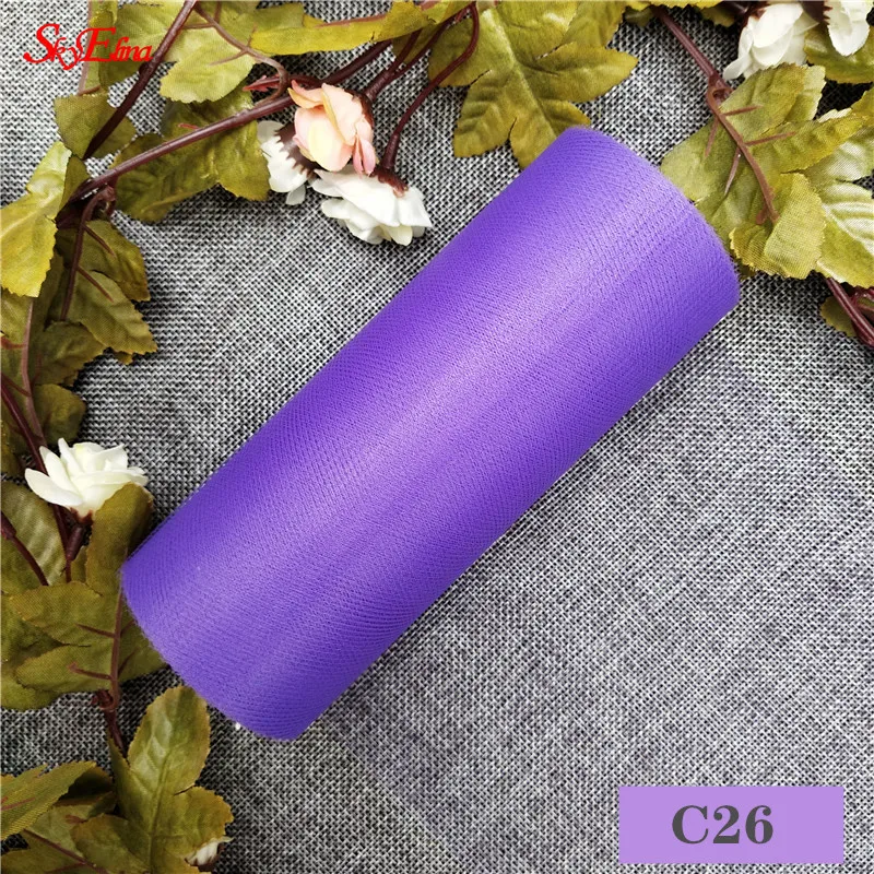 C26 15 см* 22 м Тюль органза рулон ткани украшения дома свадебные украшения сценический фон реквизит декор 5zSH759 - Цвет: C26
