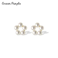 stud earrings s925 sterling silver simplicity pearl florets earrings japanese and korean style for women fashion party jewelry
