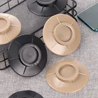 Эластичные напольные коврики для мебели, прозрачные черные антивибрационные протекторы, резиновые накладки для ног, машинная стирка, Нескользящие, 4 шт.