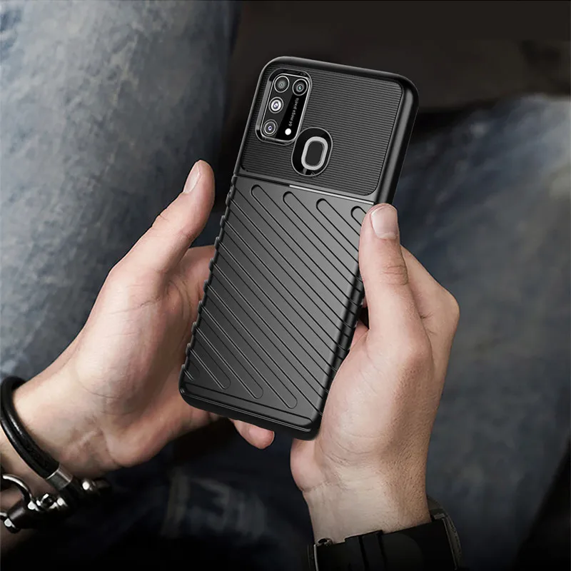 Прочный Силиконовый противоударный чехол для Samsung Galaxy M31 M315F сверхтолстый