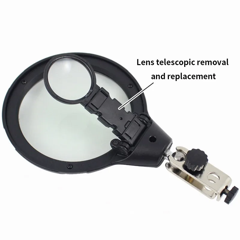 Инструмент для ремонта паяльной лупы Настольная сварочная Лупа 2.5X-10X Объектив с