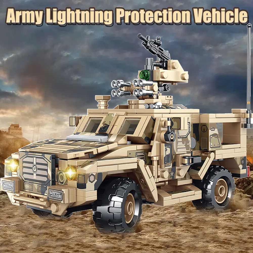 

BZDA World War II Hummered Jeeped H1 - Military Assault Vehicles Classic Moc Building Blocks Toys Gift For Children