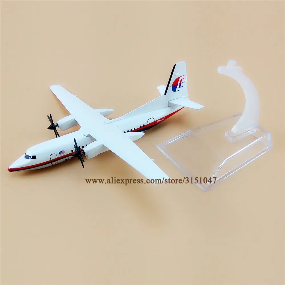 

16cm Air Malaysia FOK Fokker F50 F-50 9M-MGC Airlines Plane Model Alloy Metal Diecast Model Airplane Aircraft Airways Kids Gift