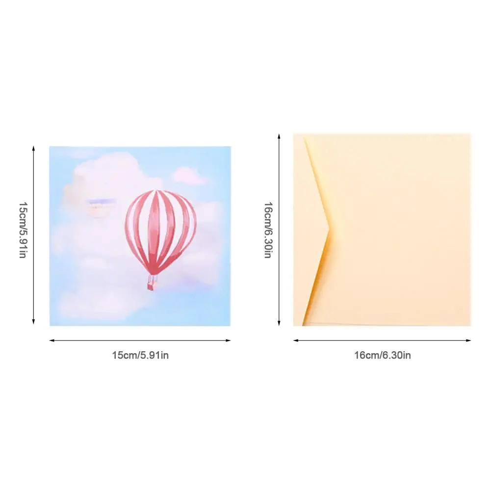 Трехмерная открытка на день рождения с воздушным шаром 3D ручной работы