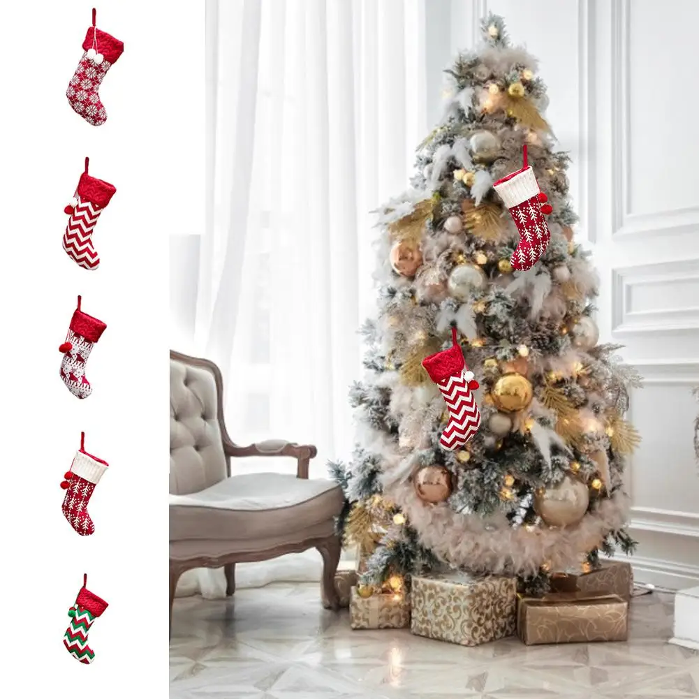 Рождественские носки подарочные карты емкости для конфет детей | Дом и сад