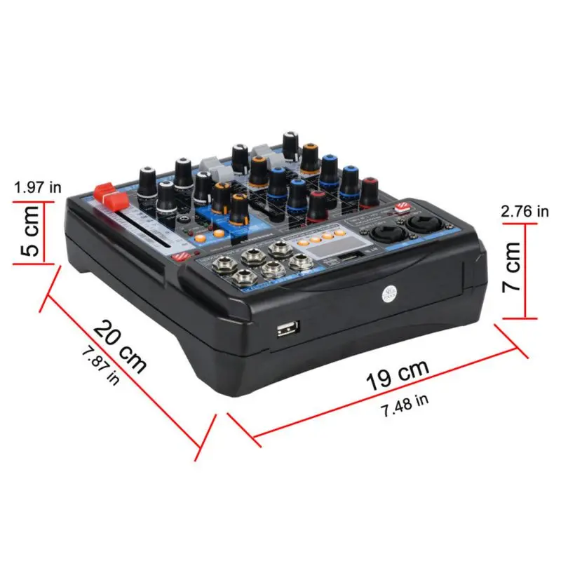 

6Channel Mixer USB Record Bluetooth DSP Sound Effects Sound Mixing Console