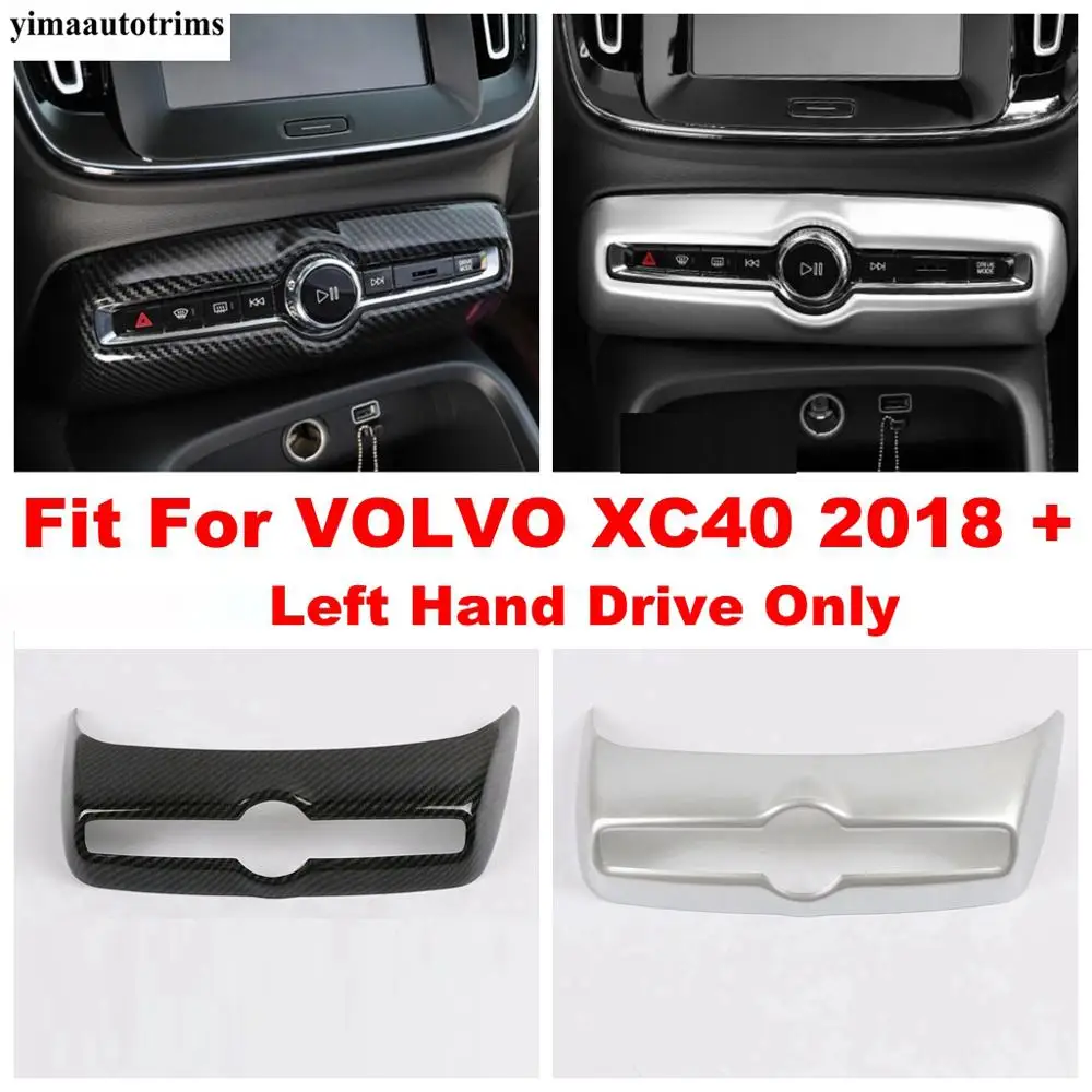 

For VOLVO XC40 2018 - 2022 Central Control AC Air Conditioning Button Panel Cover Trim Matte / Carbon Fiber Interior Accessories