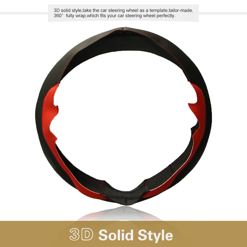 Чехол на руль автомобиля MEWANT черный красный кожаный чехол для Land Rover Range Evoque 2012 2016