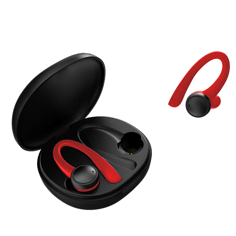 Красный TWS 5,0 беспроводные Bluetooth наушники T7 Pro Hi-Fi стерео беспроводные наушники Спортивная гарнитура с зарядным устройством для телефона - Цвет: Красный