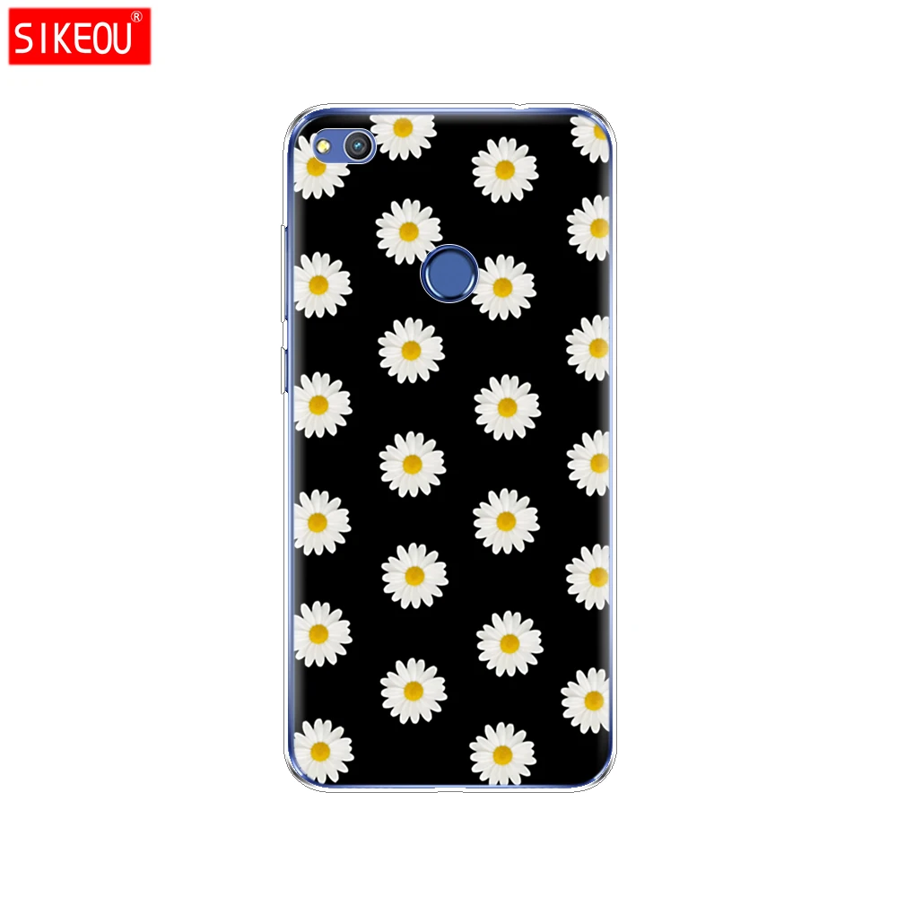 Силиконовый чехол SIKEOU с цветами и розовыми пионами для телефона Huawei P20 P7 P8 P9 P10 Lite