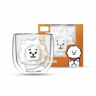 Бутылка для воды, двойной стеклянный внутренний слой, вакуумная, не обжигает семью, милая и креативная мультяшная чашка, милый подарок, чашка, кружка для кофе