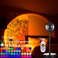 64 million colors sunset projector lamp night light for living roombarcafe bedroom decorationmeditationyogaphotographic