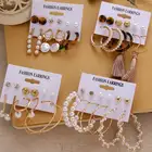 Vienkim винтажные женские серьги набор акриловые жемчужные серьги новые богемные леопардовые серьги-гвоздики 2020 Brincos модные ювелирные изделия