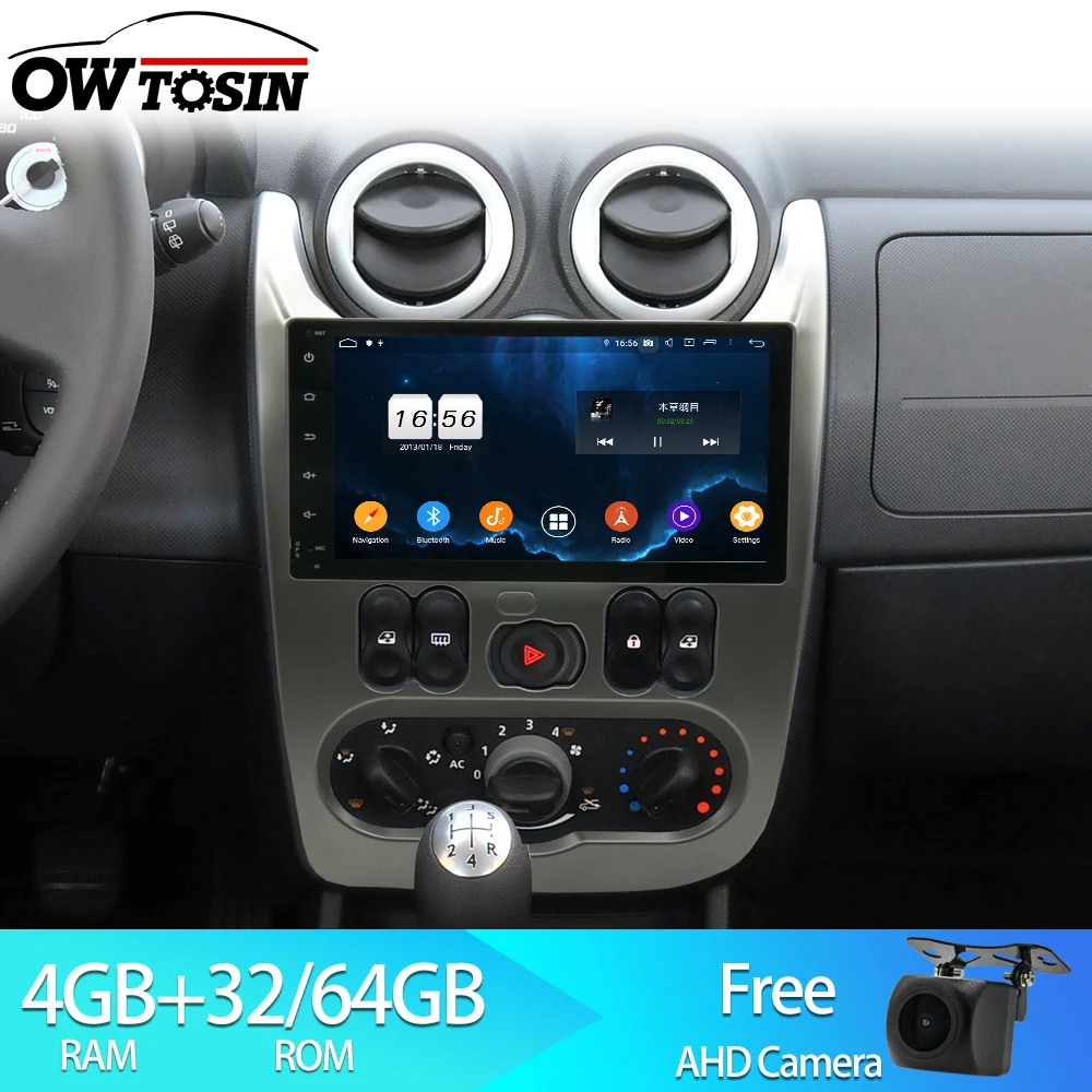 Автомагнитола Owtosin мультимедийный видеоплеер навигация GPS Android 9 0 для Renault Logan 2009
