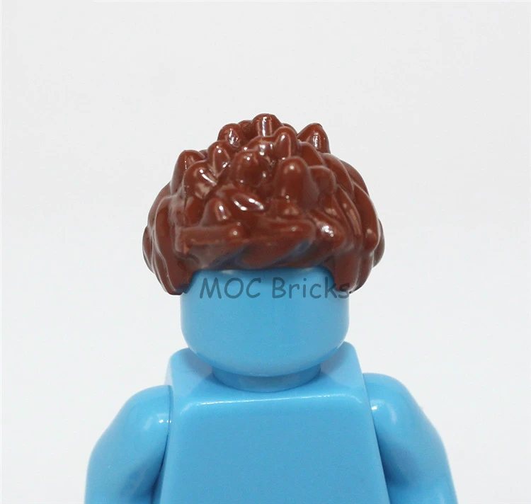 1010C 10 шт./лот кубики Moc DIY фигурки части мужские волосы Мини Аксессуары для кукол развивающие строительные блоки игрушки для детей рождественские подарки - Цвет: 1010C