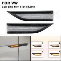 2x clear dynamic arrow led side marker lamp turn signal indicator repeater light for vw transporter t6 2015 2016 2017 2018 2019