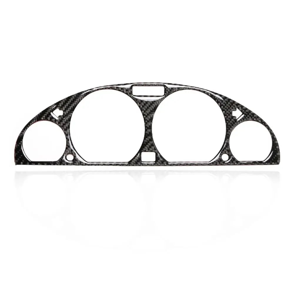 For BMW E46 M3 1998-2005 Car Black Carbon Fiber Internal Instrument Panel Decorative Frame Dashboard Cover Sticker Trim Interior |