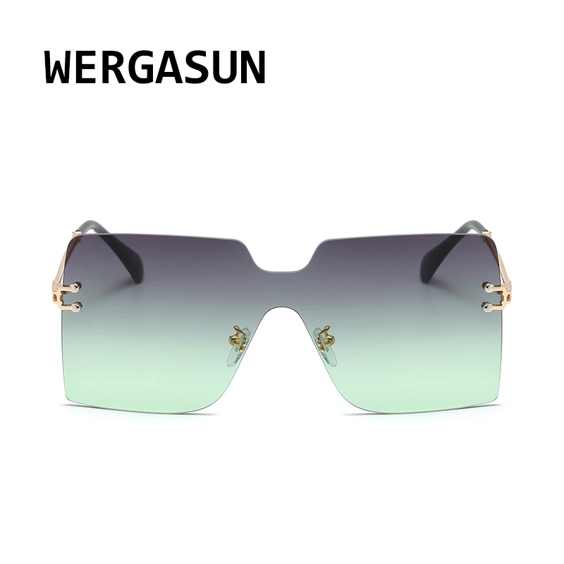 Винтажные большие квадратные солнцезащитные очки WERGASUN 2020 женские модные