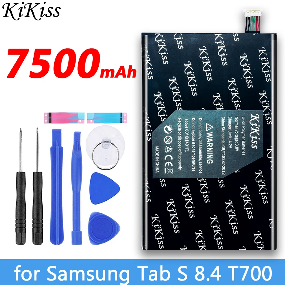 Оригинальный KiKiss батарея для Samsung GALAXY Tab S 8 4 SM T700 T705 планшет 7500 мА/ч EB BT705FBC BT705FBE
