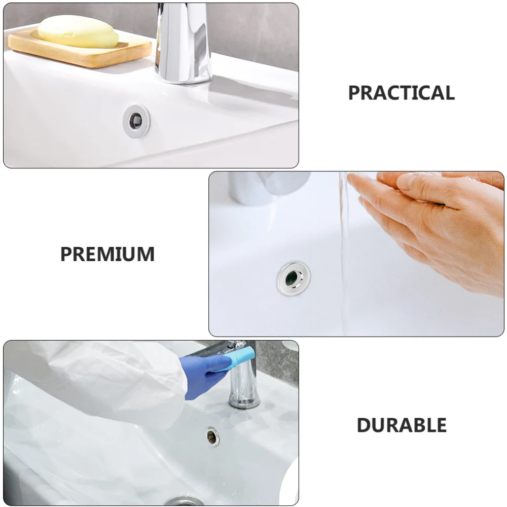 

8pcs Ceramic Basin Stopples Practical Hole Plugs Sink Overflow Drain Covers
