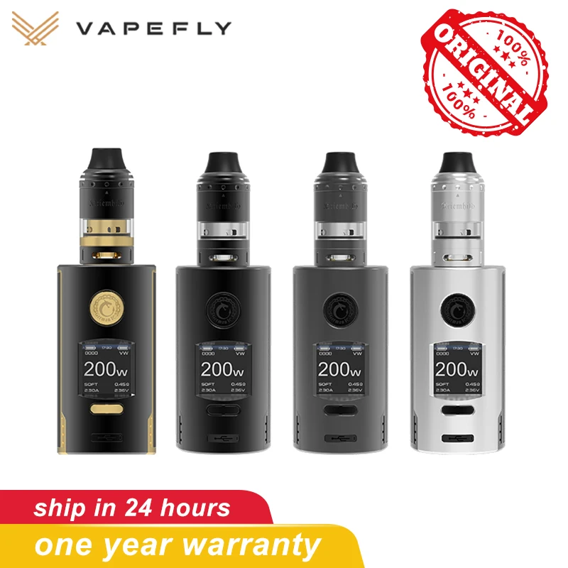 Оригинальный Vapefly Kriemhild 200 Вт Starter Kit TFT экран 510 нить Vape Box Mod Топ заправка