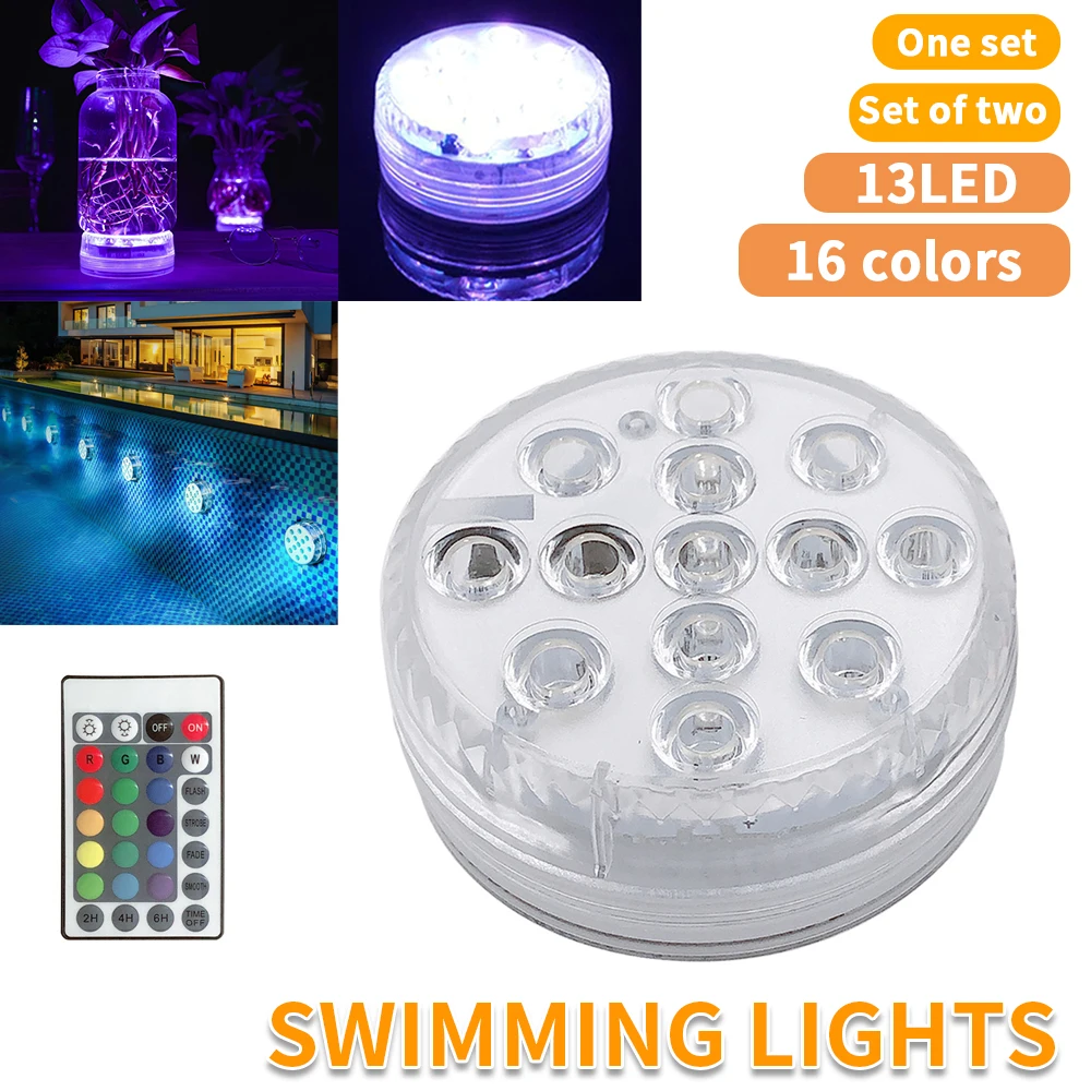 

LED 16 Static 4 Dynamic Color Swimming Light Aquarium Lamp Light Source Strip IP68 for Jacuzzi Outdoor Spa Pond Spa Pool