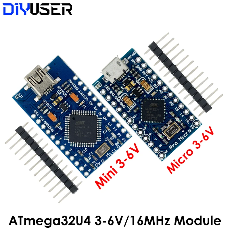 Микроконтроллер Pro Micro с Загрузчиком Mini ATmega32U4 5 В/16 МГц модуль контроллера Mega32U4