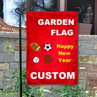 Садовый флаг 12 х18 дюймов с индивидуальным принтом, рекламный логотип компании, спортивный клуб, открытый баннер, 30 х45 см, бесплатная доставка