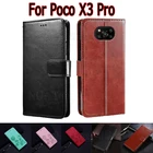 Чехол для Xiaomi Poco X3 Pro, защитный чехол для телефона, чехол для Poco X3 Pro, флип-чехол, кошелек, подставка, кожаная книжка Etui, Hoesje