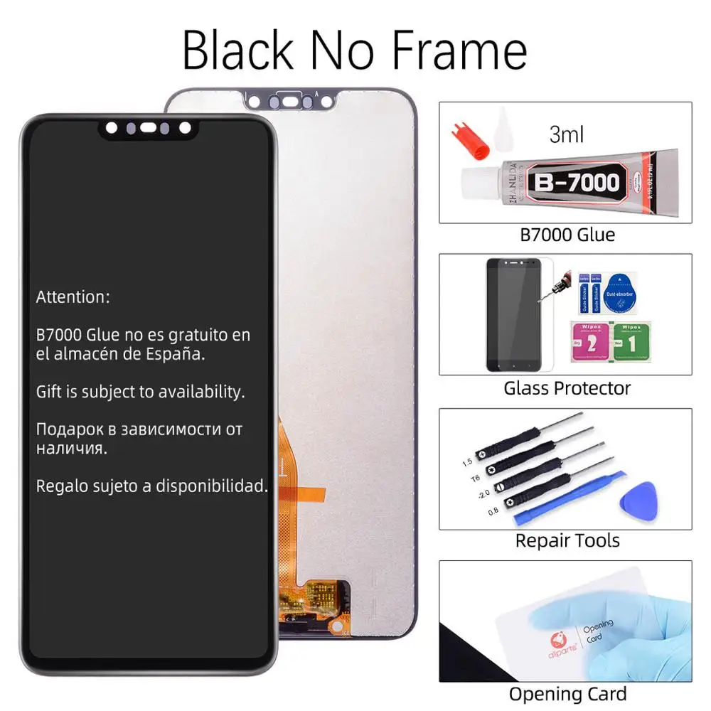Nova 3 Black Дисплей для HUAWEI Nova 3 3i LCD в сборе с тачскрином черный - Цвет: Nova 3 Black