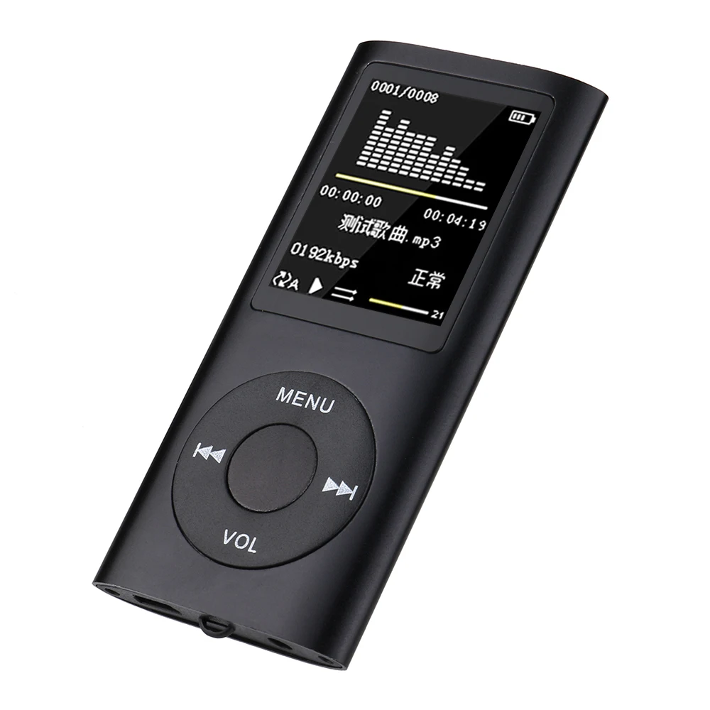 4 поколения Классический 1,8 дюймов MP4 плеер HD видео разъем TF карта MP3 с FM радио Электронная книга Запись Поддержка нескольких языков