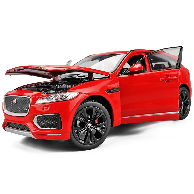 Внедорожник Welly 1:24 JAGUAR F Pace модель автомобиля из красного сплава Литые и