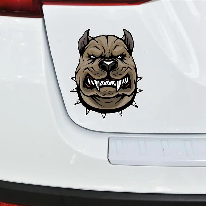 

16cmx13cm Angry Pitbull Vinyl Car stickers Decals Motorcycle Accessories Car-Window Decorative Goods PVC