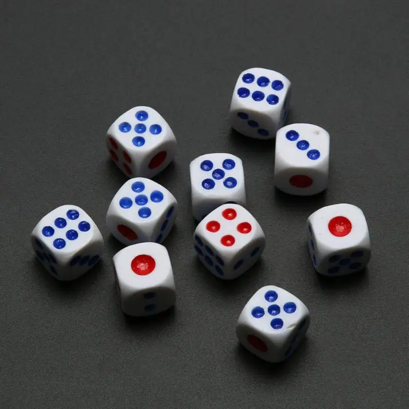 10Pcs/Set Standard Plastic 10mm Game White Dice Die Drop Shipping Wholesale Price ARE4 D&ampD D20 RPG Hot Sale | Спорт и развлечения