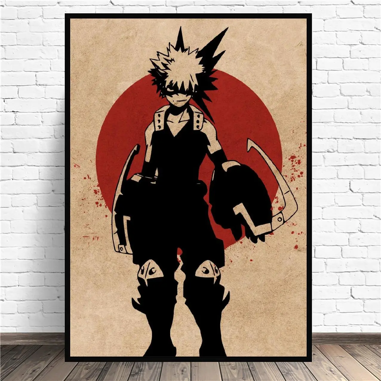 Bakugou мой герой Академия аниме Искусство Холст плакат печать домашний декор