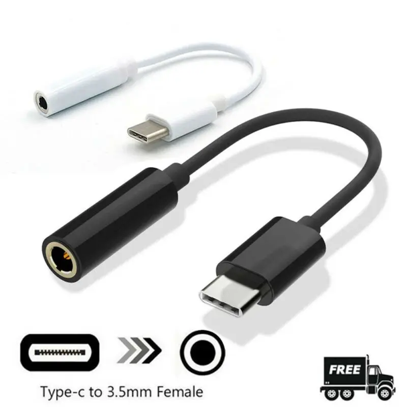 Кабель адаптер для наушников Type C 3 5 мм USB 1 штекер AUX аудио разъем Macbook Huawei P20 MATE