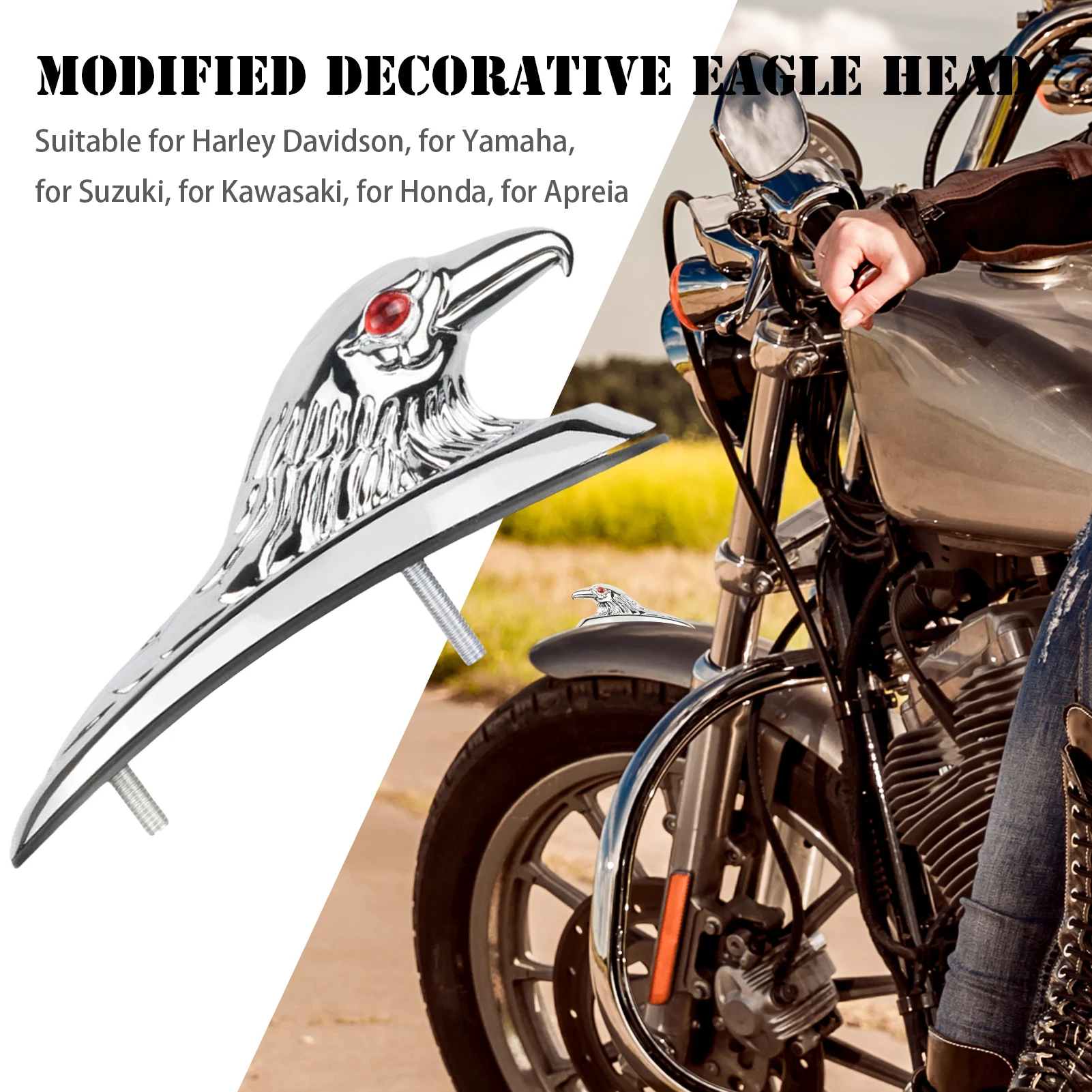 Передние крылья мотоцикла брызговик хромированный дизайн головы орла для H arley/Y