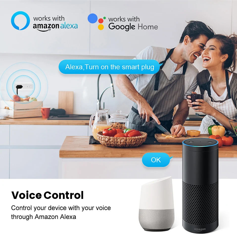 AVATTO Tuya 10A бразильский Стандарт WiFi умная вилка приложение Smart Life удаленное умное
