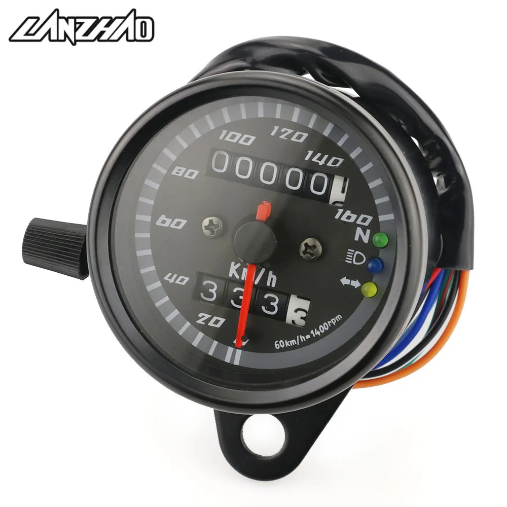 Мотоцикл в стиле ретро одометр 12 В мотоцикл двойной скоростной измеритель со