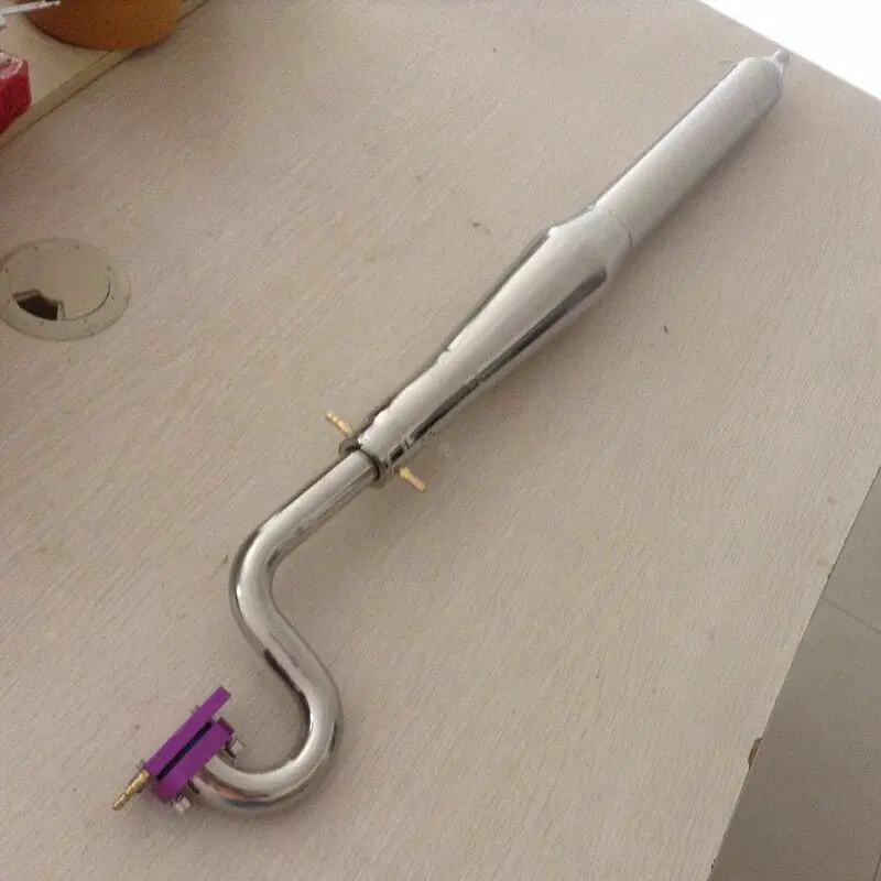 Выхлопная труба из нержавеющей стали l740 мм настраиваемая для двигателя Zenoah