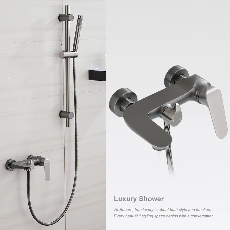 Смеситель для ванны настенный кран с одной ручкой тройной горячей и холодной