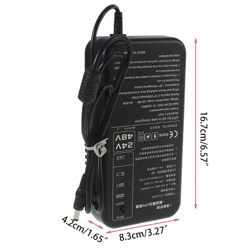 10000mAh 5 5x2 5mm DC 20V 24V 36V 48V Регулируемый UPS источник питания для всех в одном ПК Polycom