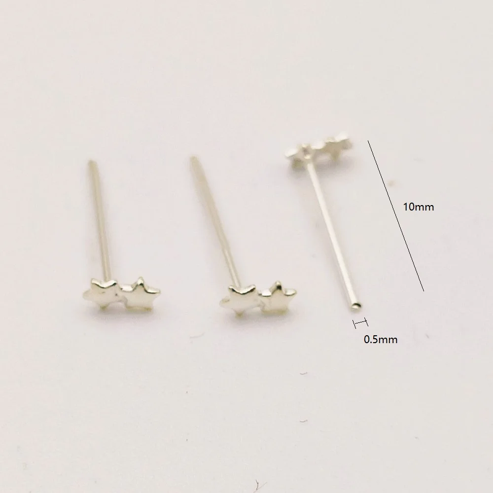 Сердце Звезда нос пирсинг шпилька для женщин 925 серебро минималистский Индия Нос