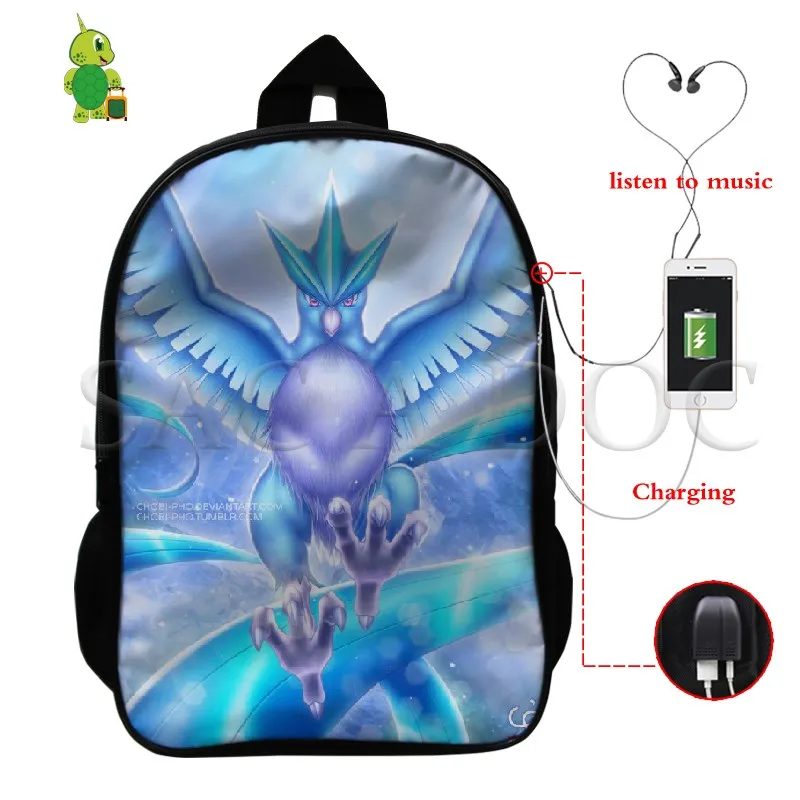 14 Покемон умбреон Zapdos Многофункциональный рюкзак USB зарядка школьный рюкзак для ноутбука для подростков женщин мужчин повседневные дорожные сумки - Цвет: 14