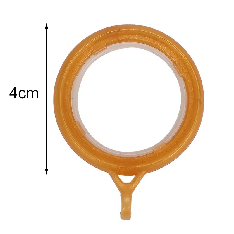 10 шт./упак. 4 см занавеска-кольцо Пластиковая Золотая Серебряная черная занавеска