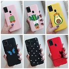Чехол для телефона Samsung Galaxy A21s, мультяшная пара, мягкая тонкая задняя крышка с милым КАКТУСОМ, авокадо для Samsung A21s, A217, A 21 s, чехол с котом