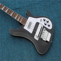 2021 new rickenback custom 4003 fireglo 4 strings bass guitar black ricken bass double output injacks mono stereo
