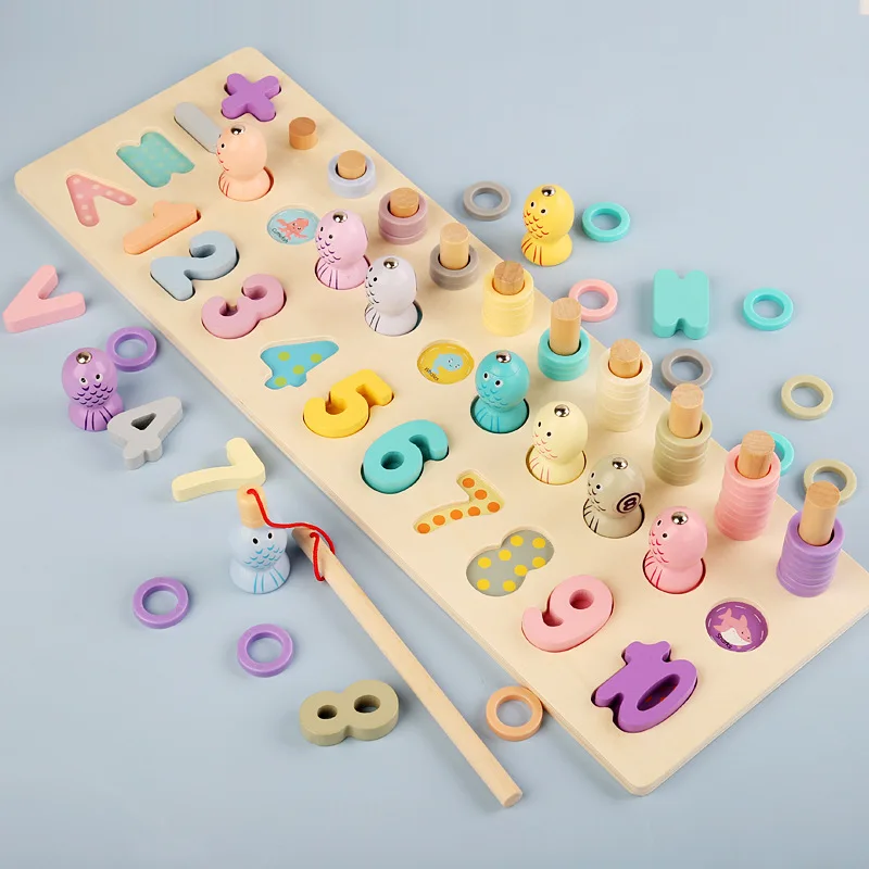 Дети Монтессори Математические Игрушки для малышей образовательная деревянная