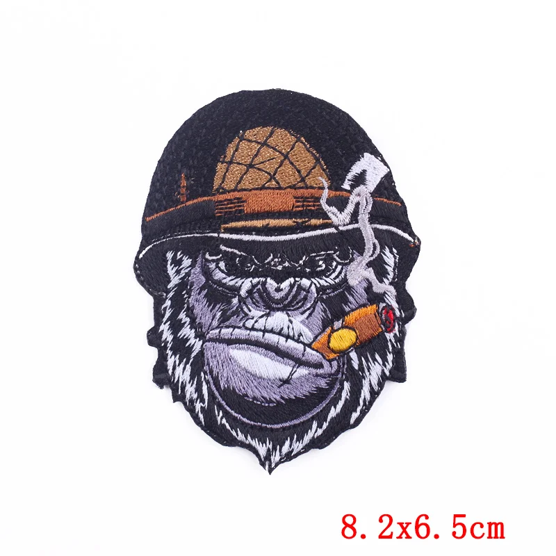 

Skull/Punk Patch Iron On Patches Embroidery Patches For Clothing Stickers Sewing Animal Patch For Clothing DIY Stripes Applique